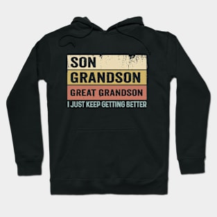 Son Grandson Great Grandson Awesome Bio Retro Hoodie